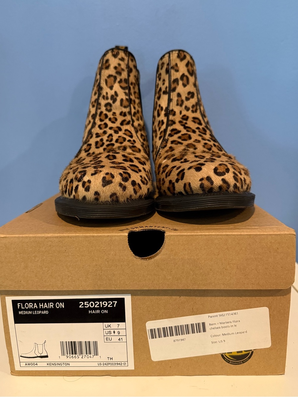 Doc Martens Flora Hair-On Leopard Ankle Boots